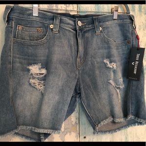True Religion “Jayde” distressed Shorts